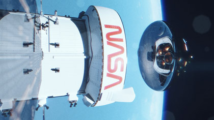 A NASA craft in space.